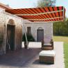 Freestanding Manual Retractable Awning 600x350 cm Orange/Brown Colour multicolour Size 600 x 350 cm Quantity in Package 1 