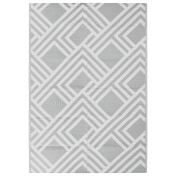 Stylish Grey Outdoor Carpet 160x230 cm - Durable & UV-Resistant