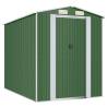 Garden Shed Green 192x274 cm - Durable Galvanised Steel