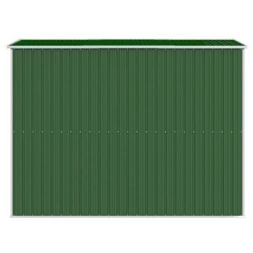 Garden Shed Green 192x274 cm - Durable Galvanised Steel