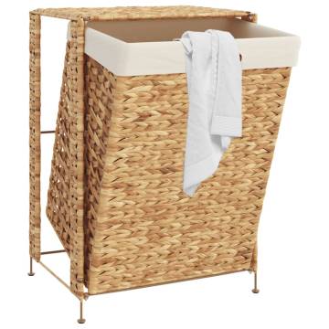 Laundry Basket 44x34x64 cm - Rustic Water Hyacinth Hamper