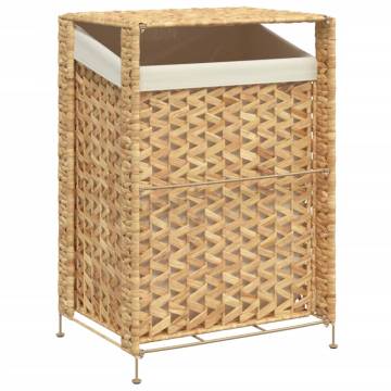 Laundry Basket 44x34x64 cm - Rustic Water Hyacinth Hamper