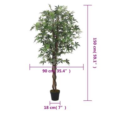 Artificial Maple Tree - 150 cm Green with 504 Realistic Leaves