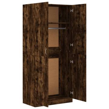 Wardrobe Smoked Oak 90x50x200 cm - Stylish Storage Solution