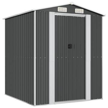 Durable Anthracite Garden Shed - 192x191x223 cm Steel Storage