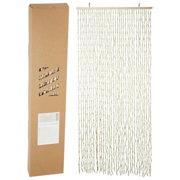 H&S Collection Bamboo Door Curtain 90x200 cm - Natural Elegance