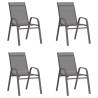 Stackable Garden Chairs 4 pcs Grey Textilene Fabric Colour grey Quantity in Package 4 