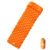 Inflating Camping Mattress with Pillow - 1-Person Orange