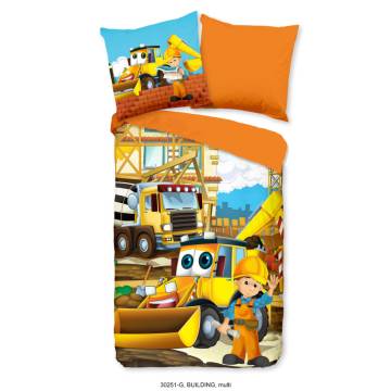 Good Morning Kids Duvet Cover Building 135x200 cm - Hipomarket