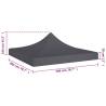 Party Tent Roof 2x2m Anthracite - Durable & Weather Resistant