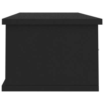 Wall-Mounted Drawer Shelf Black 88x26x18.5 cm - Stylish Storage