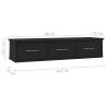 Wall-Mounted Drawer Shelf Black 88x26x18.5 cm - Stylish Storage