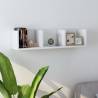 Stylish CD Wall Shelf - White 75x18x18 cm | Hipomarket UK