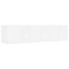 Stylish CD Wall Shelf - White 75x18x18 cm | Hipomarket UK