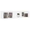 Stylish CD Wall Shelf - White 75x18x18 cm | Hipomarket UK