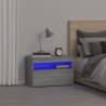 Bedside Cabinet with LED Lights Grey Sonoma 60x35x40 cm Colour grey sonoma Quantity in Package 1 