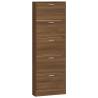 Shoe Cabinet Brown Oak - Stylish Storage, 59x17x169 cm