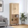 Highboard Sonoma Oak 69.5x34x180 cm Engineered Wood Colour sonoma oak Quantity in Package 1 Model 3 shelves 