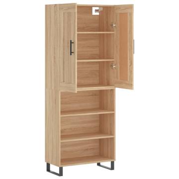 Stylish Highboard Sonoma Oak - Engineered Wood Storage