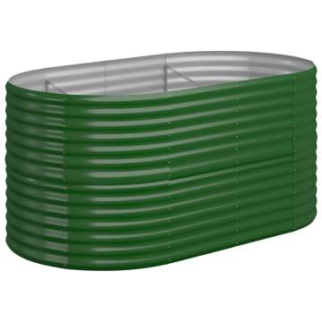 Garden Raised Bed Powder-coated Steel 152x80x68 cm Green