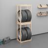 Tire Rack 63x40x180 cm Solid Wood Pine - Organize Your Garage