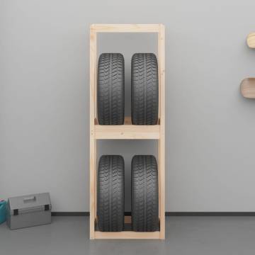 Tire Rack 63x40x180 cm Solid Wood Pine - Organize Your Garage