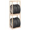 Tire Rack 63x40x180 cm Solid Wood Pine - Organize Your Garage