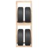 Tire Rack 63x40x180 cm Solid Wood Pine - Organize Your Garage