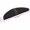 Self-adhesive Stair Mats - 5 Pcs Black | Hipomarket UK