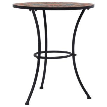 Mosaic Bistro Table Orange/Grey 60cm - Stylish Outdoor Table