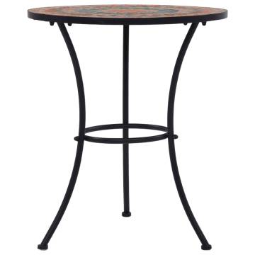 Mosaic Bistro Table Orange/Grey 60cm - Stylish Outdoor Table