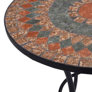 Mosaic Bistro Table Orange/Grey 60cm - Stylish Outdoor Table