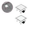 Shower Drain With 2-in-1 Flat and Tile Insert Cover 18x18 cm Stainless Steel Size 18 x 18 cm Model 2-in-1 