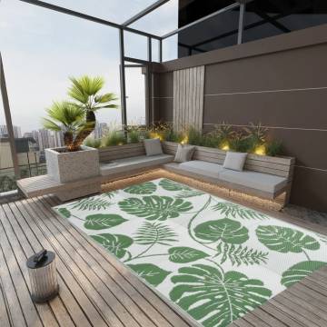 Trendy Green Outdoor Rug 190x290 cm - Stylish & Cozy