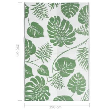 Trendy Green Outdoor Rug 190x290 cm - Stylish & Cozy