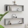 Wall Cube Shelves 2 pcs Grey Sonoma 100x15x30 cm Engineered Wood Colour grey sonoma Quantity in Package 2 Number of Pieces 1 