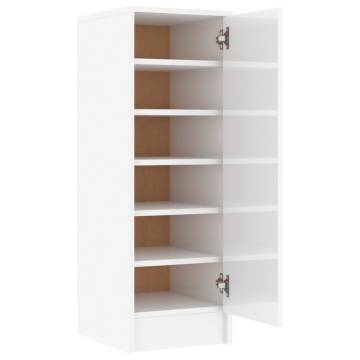 Shoe Cabinet High Gloss White - Stylish Storage Solution