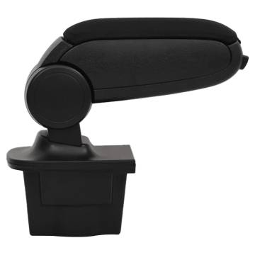 Stylish Car Armrest - Adjustable Black Storage Box | HipoMarket