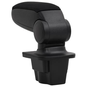 Stylish Car Armrest - Adjustable Black Storage Box | HipoMarket