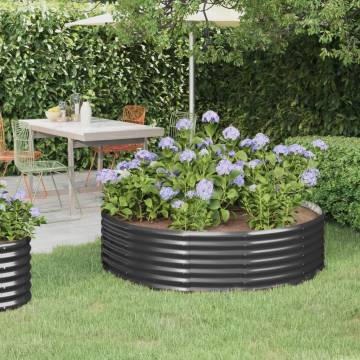 Garden Raised Bed Powder-coated Steel 140x140 cm - Anthracite