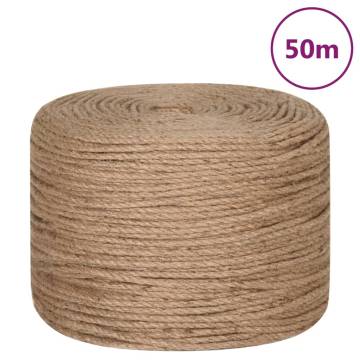 50m Jute Rope - Versatile, Strong & Natural Material