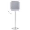 A4 Pedestal Poster Stand - Silver Aluminium Alloy | HipoMarket