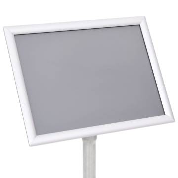 A4 Pedestal Poster Stand - Silver Aluminium Alloy | HipoMarket