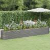 Garden Raised Bed Powder-coated Steel 440x80x68 cm Grey Colour grey Size 440 x 80 x 68 cm Quantity in Package 1 