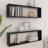 Wall Cube Shelf 2 pcs Black 100x15x30 cm Engineered Wood Colour black Size 100 x 15 x 30 cm Quantity in Package 2 Number of Pieces 1 