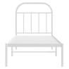 Elegant White Metal Bed Frame 75x190 cm - Small Single