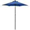 Parasol with LED Lights Azure Blue 200x211 cm Aluminium Colour azure blue Quantity in Package 1 