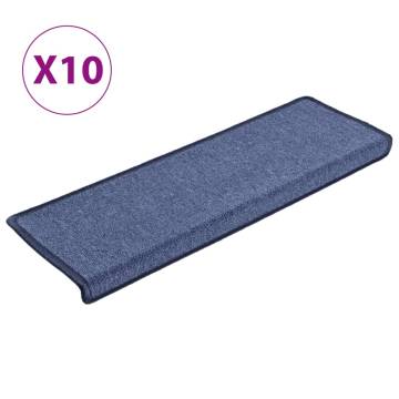 Blue Stair Mats - 10 pcs | Stylish Non-Slip Protection