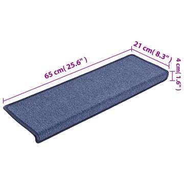 Blue Stair Mats - 10 pcs | Stylish Non-Slip Protection