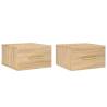 Sonoma Oak Wall-mounted Bedside Cabinets - 2 pcs | HipoMarket